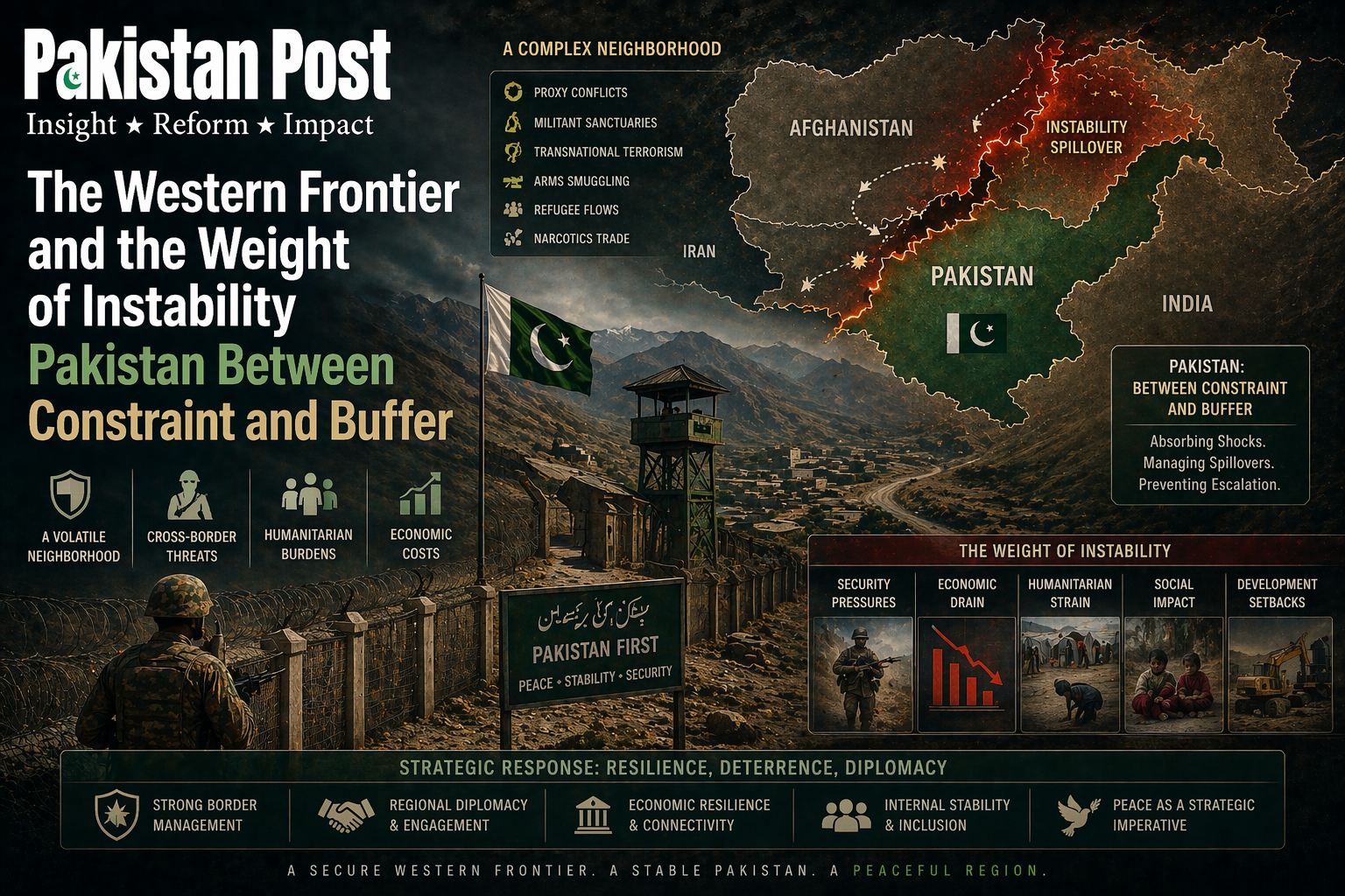 The Western Frontier and the Weight of Instability Pakistan Between Constraint and Buffer