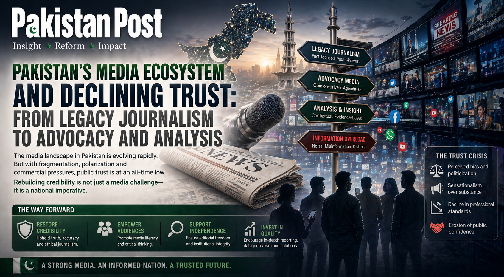 PAKISTAN’S MEDIA ECOSYSTEM AND DECLINING TRUST: FROM LEGACY JOURNALISM TO ADVOCACY AND ANALYSIS