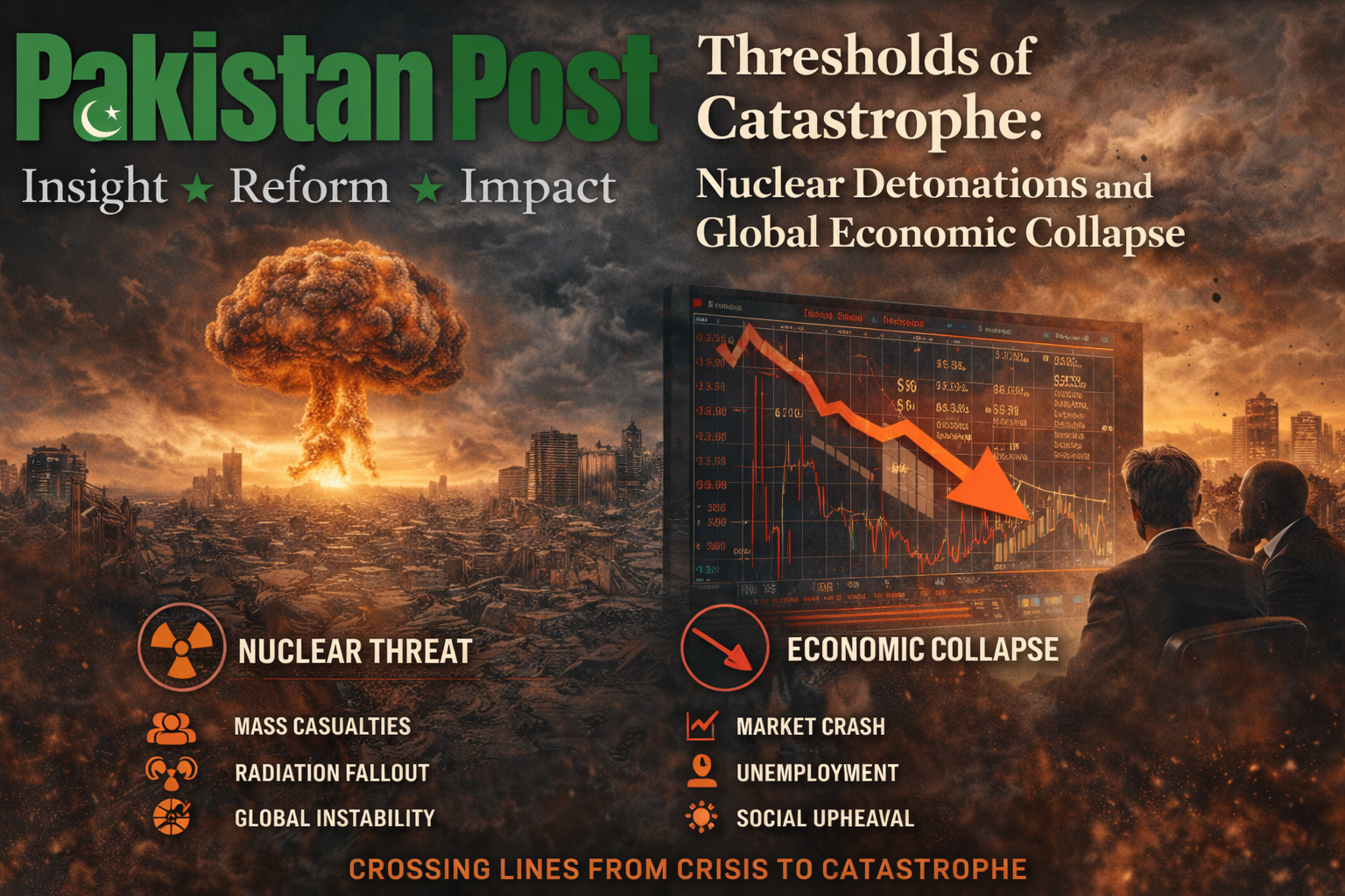 Thresholds of Catastrophe: Nuclear Detonations and Global Economic Collapse
